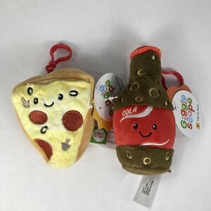 Bag clip-on bundle giggle scape plush soda and pizza Back-to-School Purse Charm